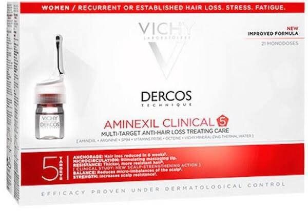 Vichy Dercos Aminexil Clinical 5 Targets Women - 12 AmpoulesZoom Vichy Dercos Aminexil Clinical 5 Targets Women - 12 Ampoules สำหรับผมหลุดร่วงง่าย