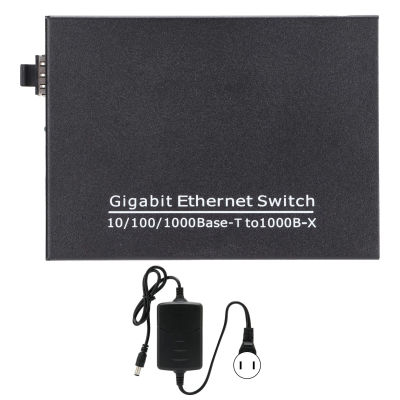2 Ports Gigabit Ethernet Switch TBC‑MC3712E‑SFP Plug Play Stable Sturdy Computer Networking Switches 100‑240V U.S. regulations
