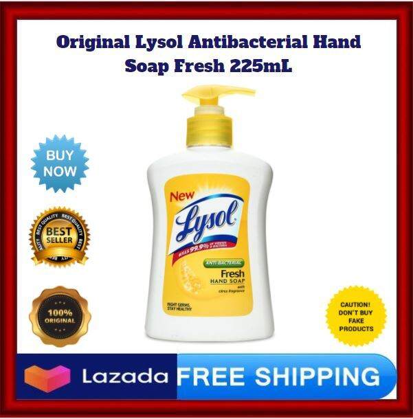 Original Lysol Antibacterial Hand Soap Fresh 225mL Lazada PH
