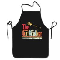 The Grillfather Funny BBQ Grill Bib Apron Women Men Chef Tablier Cuisine for Cooking Kitchen Barbecuing For Men Nice Gift Baking