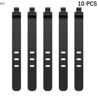 HT 10ชิ้นที่จัดระเบียบสายชาร์จหูฟังแบบหนีบจัดการสาย3รูตัวหนีบเก็บสายข้อมูลสายรัด Bobbin Winder