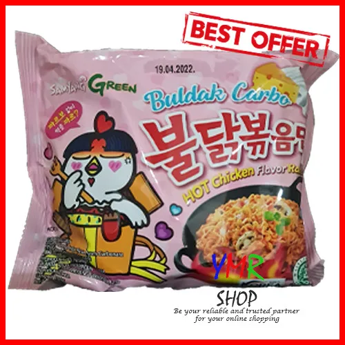 Mie Mi Noodle Sam Yang Samyang Green Buldak Carbonara Korea Enak Halal Pink Lazada Indonesia 3784