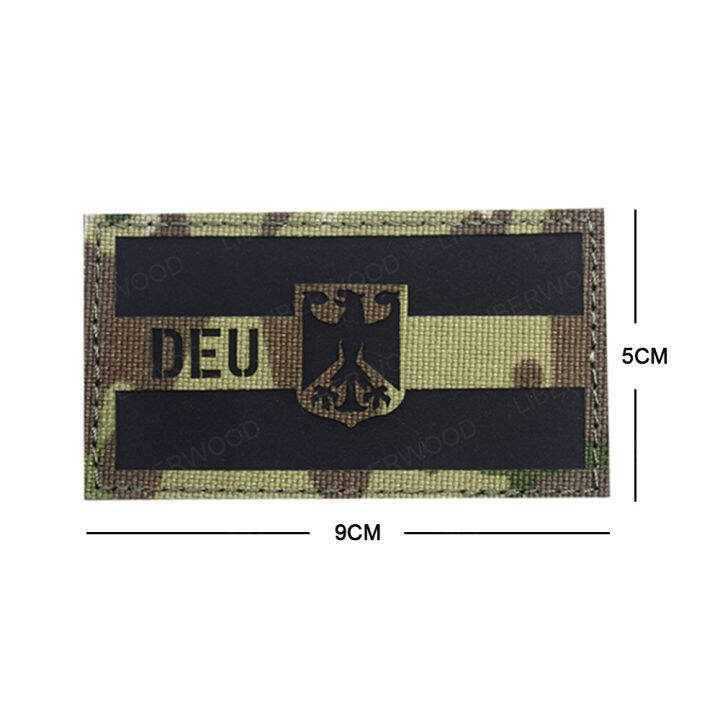 liberwood-เยอรมนี-eagle-สะท้อนแสง-deu-อินฟราเรด-ir-patch-deutschland-เยอรมันทหาร-multicam-ยุทธวิธี-badge-เสื้อผ้า-applique