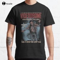 Videodrome Classic T-Shirt Workout Shirts For Funny Art Streetwear Cartoon Tee Digital Printing Tee Shirts Custom Gift New