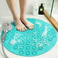 Bath Mats Non-Slip-Mat Foot-Brush Shower Round Silicone PVC Dead-Skin-Point-Bead-Pad Stairs Floors Safety Suction Cups Mats 55cm