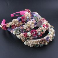 【YF】 Pearl Fabric Flower Sponge Headbands Fashion Hair Accessories Trend Party Rhinestone Hairband Band Girl Headwear20