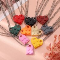 2pcs Heart Love Necklace Women Men Jewelry Pendants Shipping Chain Steel Color - Pendants - Aliexpress