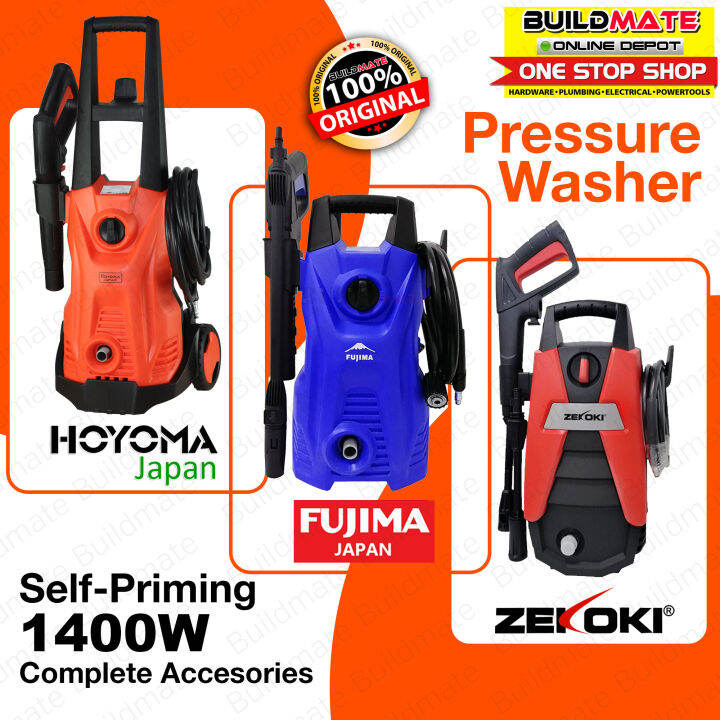 BUILDMATE Pressure Washer 1400W FUJIMA FJ6050C HOYOMA HTHPW02 ZEKOKI ZKK1400PW HTPW1400WNEW
