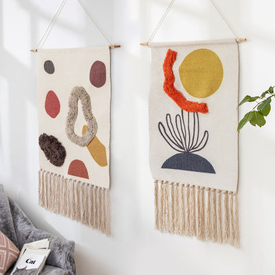 【cw】Boho Hanging Tapestry Fabric Home Decoration Accessories Watt-hour Meter Cover Dormitory Ho Wall Aesthetic Blanket Decor
