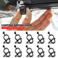 10Pcs Camping Awning Hook Clips Caravan Camper String Light Rope Clamp Tent Hooks Multi-use RV Traveling Tent Clip Light Hanger