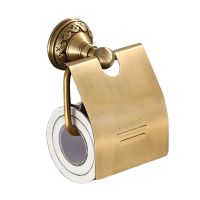 ∏✤▼ Bathroom Accessories Bathroom Antique Brass Roll Tissue Box Toilet Paper Holder Wall Mounted