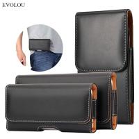 Leather phone belt case 6.5/5.8/4.7 Waist Bag Magnetic Vertical Phone Case for iPhone 15 XS Max 8 13 Pro Pouch Cover Belt Clip