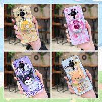 Cartoon Back Cover Phone Case For Xiaomi 12S Ultra Soft Case Anti-knock drift sand glisten Original Cover Cute foothold