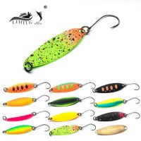 LTHTUG Pesca Copper Spoon Bait 2g 33mm Metal Fishing Lure With Single Hook Hard Bait Lures Spinner For Trout Perch Chub SalmonLures Baits