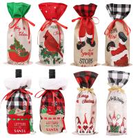 Navidad Christmas Wine Bottle Dust Cover New Year 2023 Christmas Decorations for Home Stocking Sock Natal Placemat Table Decor