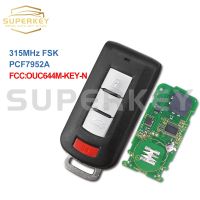 กุญแจรถสำหรับ Mitsubishi Lancer Outlander Galant PCF7952A ชิพ OUC644M-KEY-N 315Mhz