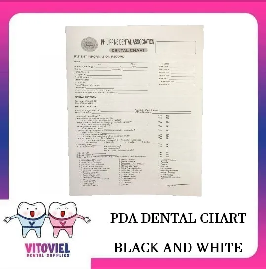 PDA Dental Chart Black and White per bundle Lazada PH