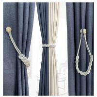1PC Hand-woven Magnetic Curtain Clip Curtain Holder Tie Back Buckle Clips Hanging Ball Buckle Tie Back Curtain Decor Accessories