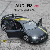 (ร้อน) ใหม่คริสต์มาสออดี้ R8 D Iecast 1:32ล้อแม็กรุ่นรถขนาดเล็ก Sportcar โลหะยานพาหนะดึงกลับของขวัญสำหรับเด็กเด็กร้อนของเล่น