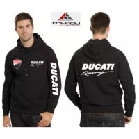 เสื้อกันหนาวลําลอง มีฮู้ด ผ้าฝ้าย พิมพ์ลายโลโก้ RACING DUCATI SABLON DEPAN BELAKANG KUALITAS DISTRO มีซิป สําหรับผู้ชาย 2023 928 QC7311537