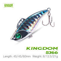 Kingdom ตกปลาเหยื่อแข็ง45Mm 8G/45มม.12.5G/60มม.21G Sinking การสั่นสะเทือน VIB เหยื่อตกปลาตะขอแข็งแรงรุ่น5366