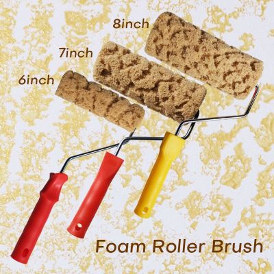 6inch 7inch 8inch Foam Paint Roller Brush Sponge Artificial-Seaweed Textured Rollers for Wall Decoration Patterned Painter Tools Paint Tools Accessori