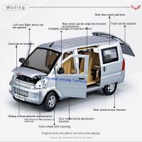 โมเดลรถโลหะผสมรถตู้ Rongguang 1:24ของแท้พร้อมไฟเสียงรถของเล่นสำหรับเด็กผู้ชายตกแต่งโมเดลของขวัญวันหยุด
