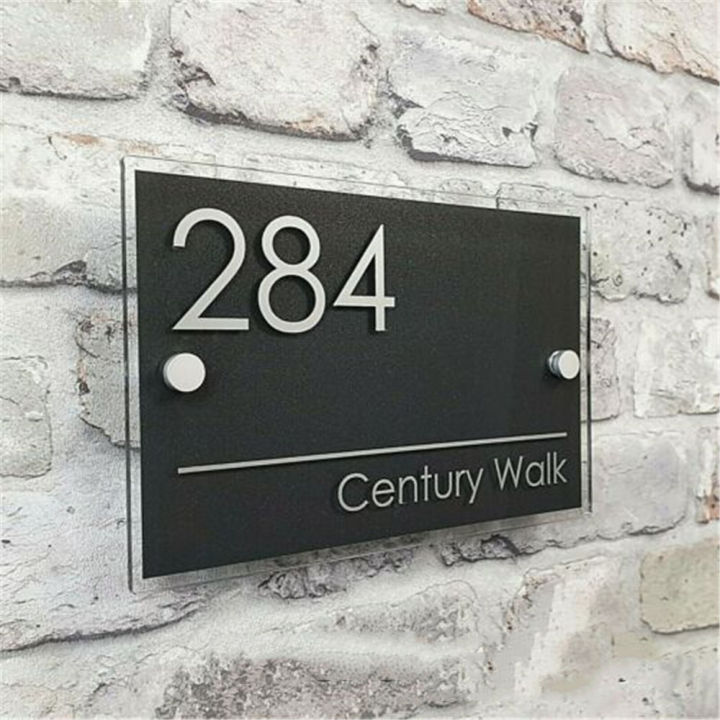 บ้านเลขที่สั่งทำ-modern-house-sign-plaque-door-number-street-name-glass-effect-acrylic-zptcm3861