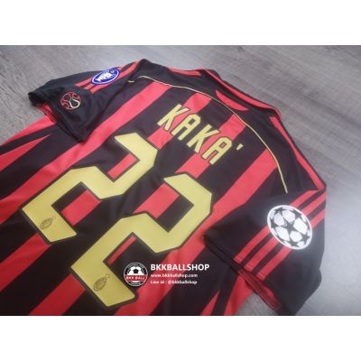[Retro] - เสื้อฟุตบอล ย้อนยุค AC Milan Home เอซี มิลาน เหย้า 2006/07 Full Option พร้อมเบอร์ชื่อ 22 KAKA