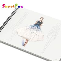 A4 Fashion Sketch Drawing Book with Women Body Template 50 Sheets Paper (120g)