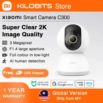 Shop Xiaomi Mi Home Security Camera 360° C300 2k 1296p 360 Angle Video Cctv  Wifi Night Vision online - Jan 2024
