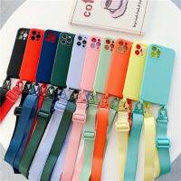 [สุดฮอต2023] สร้อยคล้องคอเคสโทรศัพท์มือถือแขวนกระเป๋าใส่ iPhone 13 Pro Max 13 MiNi สายคล้องคอสายโซ่โทรศัพท์กรอบหลังซิลิโคน