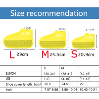 1 Pair Reusable Waterproof Silicone Shoe Covers Uni Non-slip Rubber Rain Boots Covers Outdoor Walking Accessories