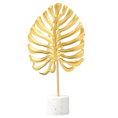 【CC】▫◙  Iron Monstera Figurines  Manual Ornaments Leaves Ornament Photo Props Statues Sculptures