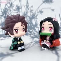 ฟิกเกอร์ขนาดเล็กท่านั่ง LZYBIM Tanjiriou ตุ๊กตาของเล่น Kimetsu No Yaiba ตุ๊กตาประดับฟิกเกอร์สังหารปีศาจของเล่นโมเดลรูปสัตว์