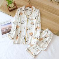 Couple Matching New Pajamas Set Spring Cotton Long-Sleeve Women Home Service Suit Femme Pijamas Mujer Feminino Pyjama Clothes