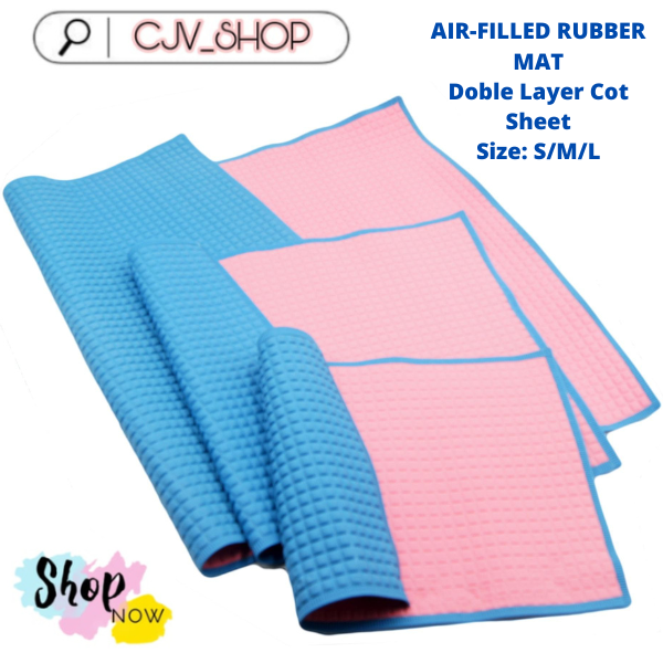 AIR FILLED COT RUBBER MAT DOUBLE LAYER COT SHEET/CHANGING MAT/BABY ...