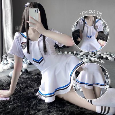 ❒♗✕ Women Sexy Lingerie Japanese Student Uniform Sailor Cosplay Costume Set Sweet Temptation White Suit Pajama Set Hot recommendation