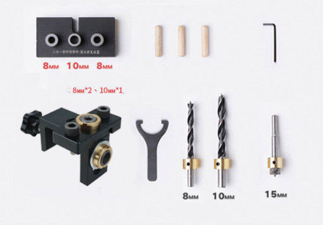 ชุด2-allsome-3-in-1-doweling-jig-งานไม้-jig-พร้อมหัวเจาะสำหรับแนวตั้งตัวนำเจาะ-hole-อุปกรณ์ขุดดินขนาดเล็ก