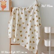Khăn tắm xô vải sợi Muslin cao cấp Himom kids cho bé  KT 1mx1m