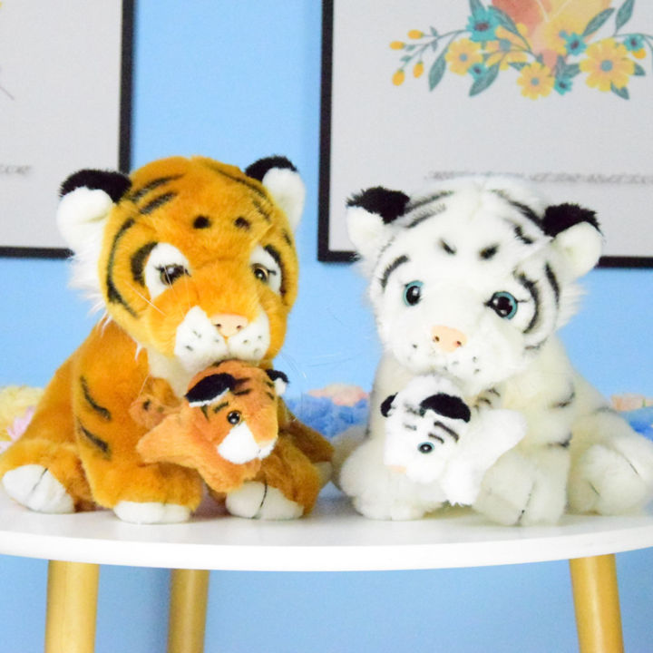 hot-สวนสัตว์จำลองแม่และเด็กของเล่นตุ๊กตาเสือ-ของขวัญตุ๊กตาเสือแม่ลูก-แจกของที่ระลึกเสือ