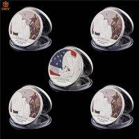 5Pcs US Freedom Star Spangled Banner USA Bald Eagle Totem Silver Plated Challenge Token Coin Collectibles