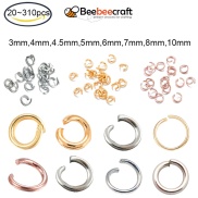 20-310 pcs Open Jump Rings 304 Stainless Steel Split Rings Connector Rings