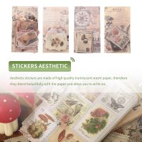 480Pcs Vintage Postage Stamp Stickers, Aesthetic Botanical Deco Paper Sticker for Scrapbooking, Journaling, Planners