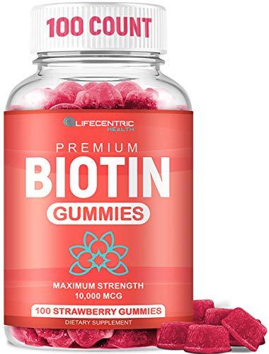 PRE-ORDER] Biotin Gummies for Hair Growth Max Strength Biotin 10000mcg  Prevents Thinning and Loss Chewable Biotin Supplement for Women Men and  Kids 100 Count Vegan Hair Gummies for Hair Skin and Nails (