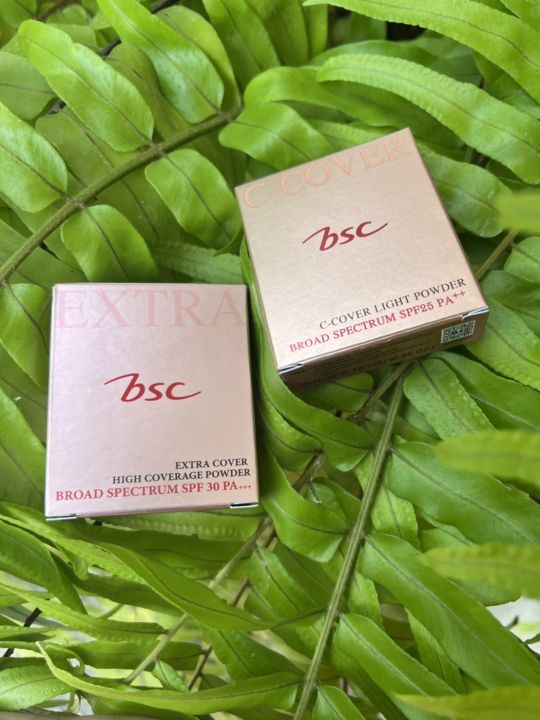 พร้อมส้ง-ของแท้100-แป้งbsc-extra-cover-high-coverage-spf-30-pa-10-5g-และ-แป้งbsc-c-cover-light-powder-spf25-pa-10g-ขนาดรีฟิล