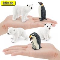 Novas Figuras Animais Polares Urso Polar Pinguim Oceano Vida Marinha Modelo Pvc Plástico Figuras De Ação Brinquedos Educos Para Crianças Presente