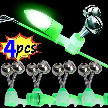 40Pcs LED Night Fishing Rod Tip Light Smart Sensor Bite Alarm Lamp