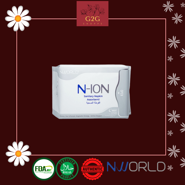 NWorld NIon Sanitary Napkin Nlight Pads (8 pcs) Negative Ion Prevent