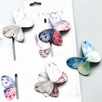 4pcs/Pack Creative Butterfly Design Magnetic Bookmark Marker of Page Book Clip Student School Office Stationery